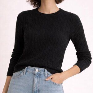 Express Black Cashmere Blend Cable Knit Sweater M